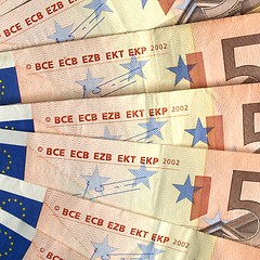 Image showing Euro bankonotes background