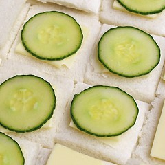 Image showing Cucumber sandwich