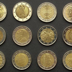 Image showing Euro coins