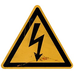 Image showing Danger of death Electric shock