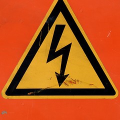 Image showing Danger of death Electric shock