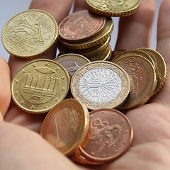 Image showing Euro coins