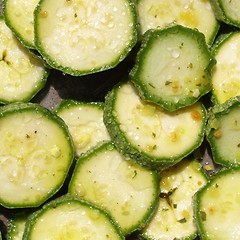 Image showing Courgettes zucchini