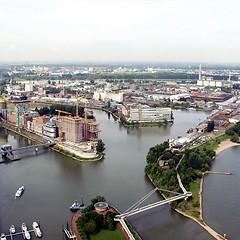 Image showing Duesseldorf mediahafen harbour