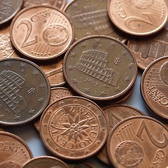 Image showing Euro coins