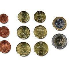 Image showing Euro coins