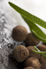 Image showing allspice with fresh rosemary