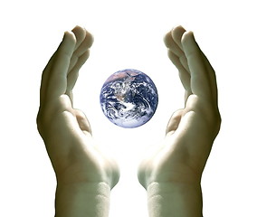 Image showing Earth in my hands