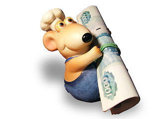 Image showing Mouse and money 