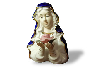 Image showing Porcelain figurine of a flower