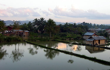 Image showing Afternoon Reflections. Luang Nam Tha. Laos