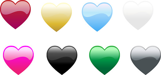 Image showing Colored Hearts