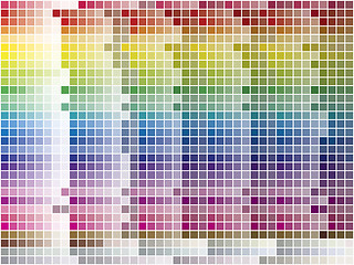 Image showing Color Palette Tiled Background