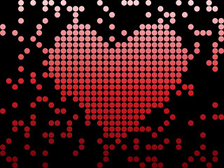 Image showing Digital Love Valentine's day heart with dots.