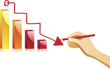 Image showing Hand drawing an chart. Vector Image