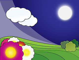 Image showing Spring Landscape Night