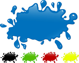 Image showing Several colors ink splash.