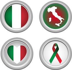 Image showing Italy Buttons