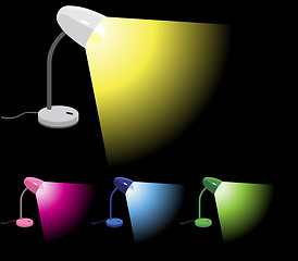 Image showing Desk Lamps turned on