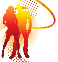 Image showing Couple Summer Silhouette