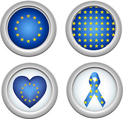 Image showing Europe Buttons