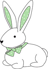 Image showing Bunny Polka Green