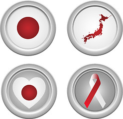Image showing Japan Buttons