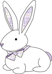 Image showing Purple Plaid Bunny