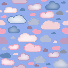 Image showing Clouds Seamless Background