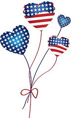 Image showing American Hearts Balloons