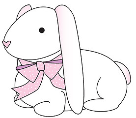 Image showing Pink floppy eared bunny