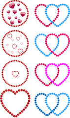 Image showing Hearts made of dots