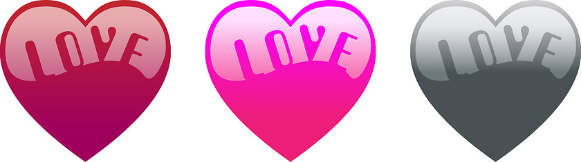 Image showing Heart and Love Word