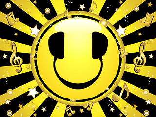 Image showing Smiley DJ Party Background