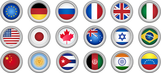 Image showing Buttons Flags