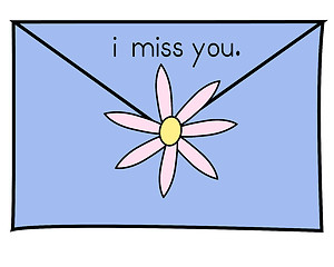 Image showing i miss you blue