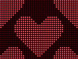 Image showing Seamless Valentine's day love heart light panel
