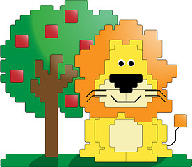 Image showing Lion and Tree