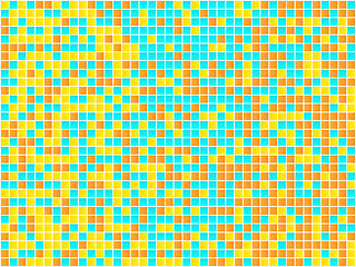 Image showing Orange, Yellow and Blue Mosaic. Vector Image