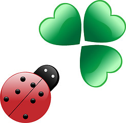 Image showing Ladybug and hearts