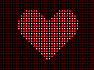 Image showing Valentine's day love heart light panel.