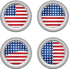 Image showing USA Buttons