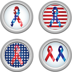 Image showing USA Buttons Ribbon