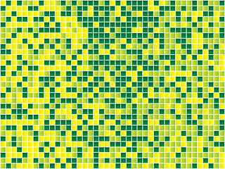 Image showing Yellow and Green Seamless Mosaic. Vector Image