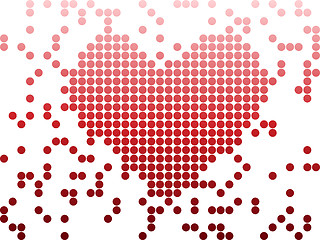 Image showing Digital Love Valentine's day heart with dots.