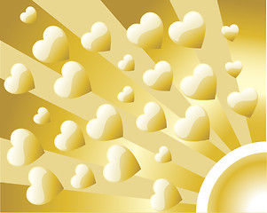 Image showing Background Golden Heart