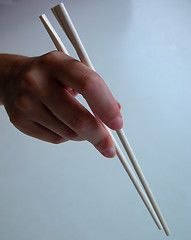 Image showing Hand With Chopsticks