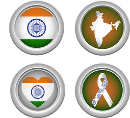 Image showing India Buttons