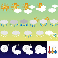 Image showing Retro weather icons