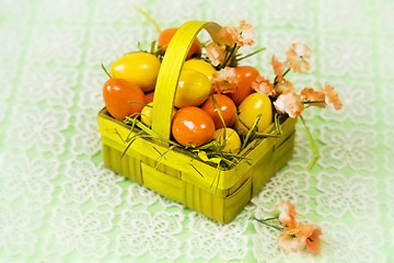 Image showing Yellow orange easte basket